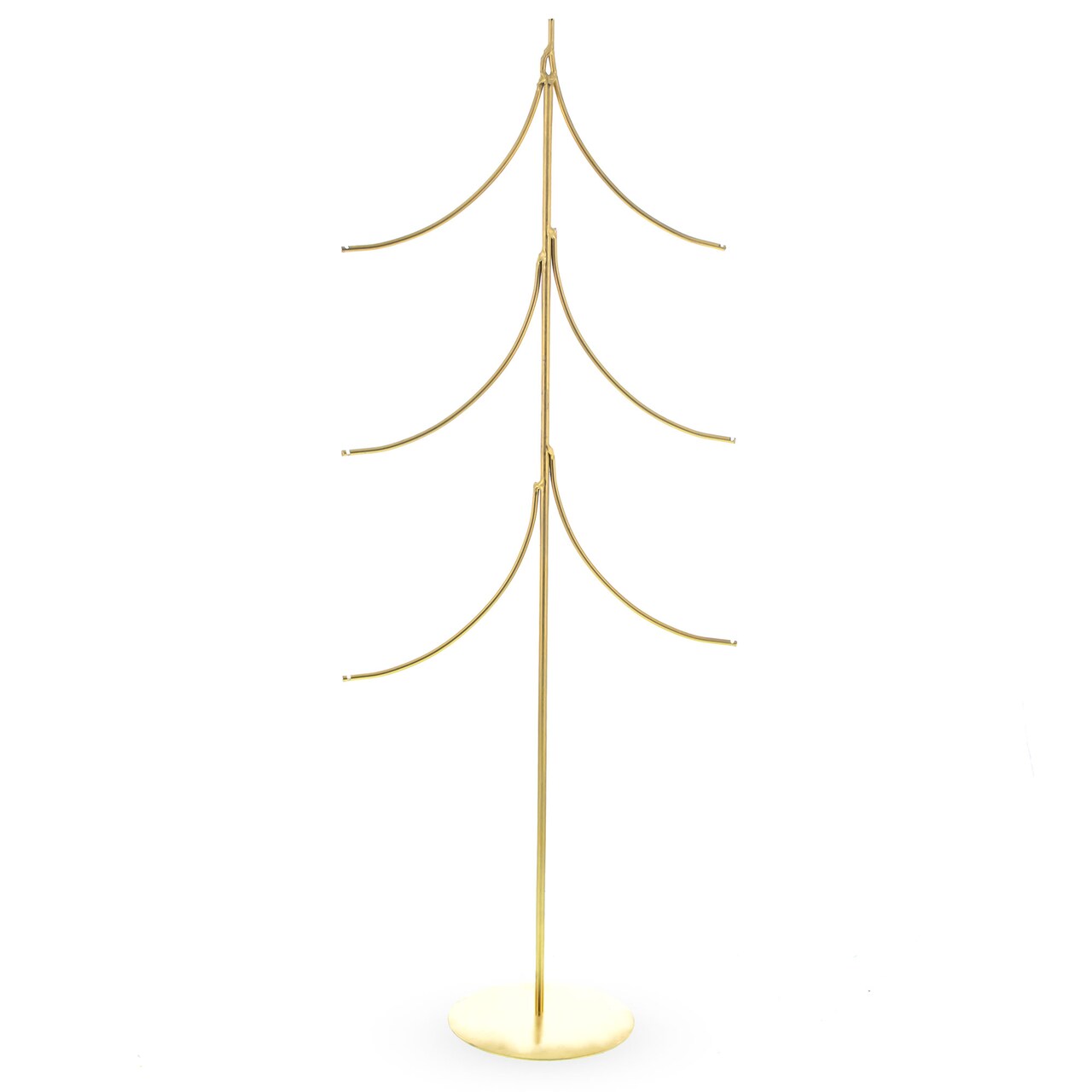 6-Arm Tiered Tree Gold Metal Ornament Display Stand 14 Inches (Poland)